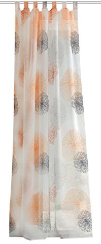 Home fashion 49039-575 Schlaufenschal, Voile, 245 x 140 cm, orange