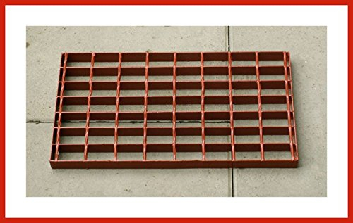 Gitterrost Laufrost ca. Rot 25 cm breit in 42 bis 120 cm Länge (42 cm)