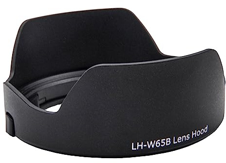 vhbw plast motljusskydd stänkskydd solskydd 58 mm svart för glas som Canon EW-65B