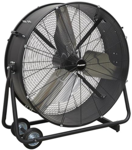 Sealey 230 V Industrial High Velocity Drum Fan, Black, 36-Inch - HVD36P