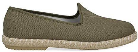 PAYMA - Alpargatas de Esparto en Espiga para Hombre. Zapatillas de Verano. Brasileras para Hombre. Espardeñas Espadrilles. Color: Kaki. Talla EU 43