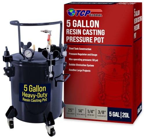 TCP Global 5 Gallon (20 Liter) Heavy Duty Steel Pressure Pot