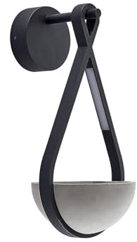 Lucande LED Beton Wandleuchte außen Florka (spritzwassergeschützt (Modern) in Alu aus, Aluminium (2 flammig) - Außenwandleuchten Wandlampe Led Außenlampe Outdoor für