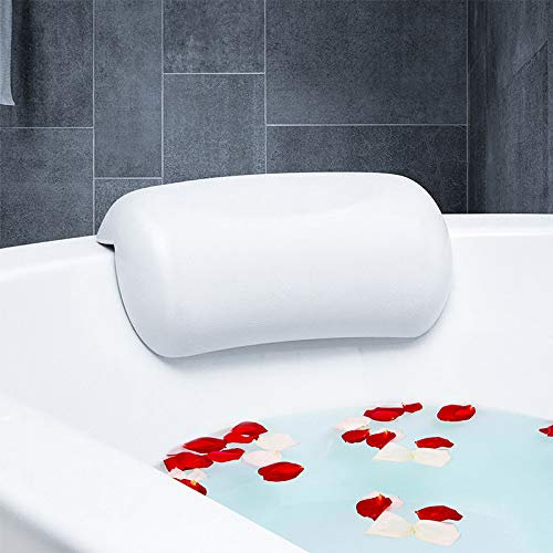 HAIBI Badewannenkissen, wasserdichte Badewanne Kissen Mit Rutschfesten Saugnäpfen Ergonomischhome Spa Kopfstütze