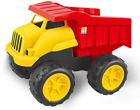 TOYVENTURES Huge Size Push and Go Construction Vehicle Monster Dump Truck Digger Dumper Bulldozer Excavator Toy (1 Piece, Size Big 11 Inch) (Dump Truck Red)