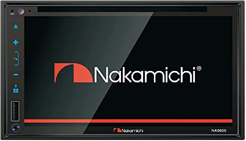 Nakamichi NA6605 Double Din In-Dash 6.8 WVGA Display CarPlay Android Auto Multimedia CD DVD USB MP3 Bluetooth Spotify Pandora Car Stereo Receiver