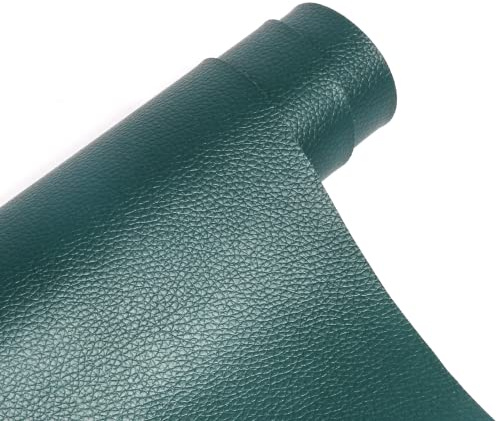 Kunstleder Selbstklebende Leder Reparatur Set, Lederflicken Selbstklebende Leder Reparatur Patch 40 x 150cm, für Sofas Autositze Bürostuhl Kopfteil Handtaschen Jacken, Dunkelgrün