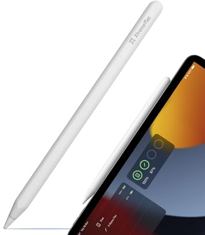 XtremeMac X-Stylus: Upgraded Wireless Charging Pen - Compatible with iPad Pro (12.9 & 11, Gen 1-6), iPad Air (Gen 4-5), iPad Mini 6