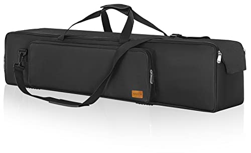 OUUTMEE Stativtasche 102x21x21cm Stativ-Tragetasche,Nylontasche Schwarze | Strapazierfähige mit Schultergurten und Griffen, gepolsterte Tragetasche für Lichter,Kameras, Galgen, Mikrofonständer