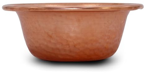 Amitofo Copper Offering Bowl 4.8 - Ideal for Altar, Prayer Rituals, Incense Burning, Smudging, and Decor - Sacred and Versatile Handcrafted Ritual Bowl