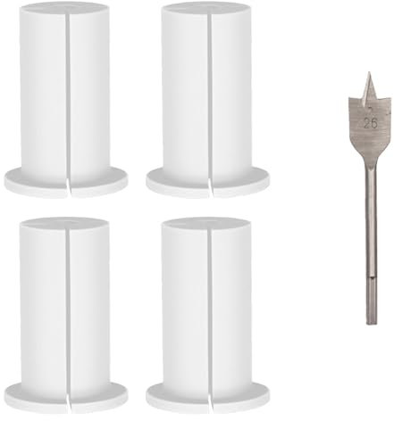 GIONAR Set di 4 passacavi da parete, passacavo bianco, con apertura a foro, passacavo per parete da 1 pollice, tappo in silicone, per router via cavo Starlink e adattatore Ethernet