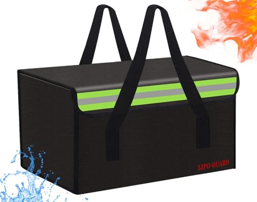 Lipo Batteriesichere Tasche, große Kapazität, feuerfeste Tasche für E-Bike, Lipo Akku, andere Batterien, Aufbewahrung, Laden, Transport, Zuhause, Büro, Reisen, sichere Aufbewahrungstasche (400 x 250 x