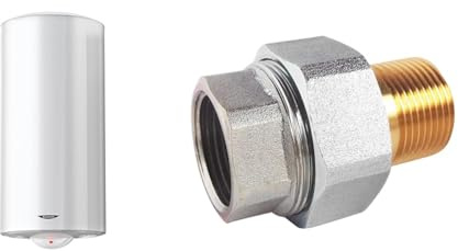 Ariston Sagéo, Chauffe-Eau Électrique 200 litres, Stéatite, Diamètre 530 mm & SOMATHERM FOR YOU - Raccord isolant diélectrique F20/27(3/4'') - M20/27 (3/4'')