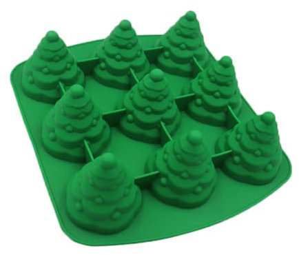 DRESSOOS 1pièce Moule Silicone Forme De Sapin De Noël Moule à Gâteau Et Bonbons Pratique Et Anti-adhésif Vert