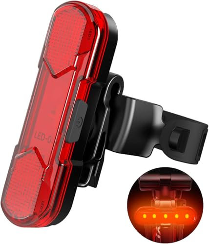 Fanale Posteriore Bici MTB con Luce per Ciclismo e Passeggiata, Zaino e Cane