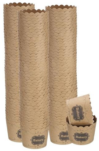 QUARKZMAN 150pz Pirottini da Forno in Carta Piccoli Frittella in Carta Kraft Marrone Pirottini per Cupcake Monouso Antigrasso Sfusi per Matrimonio Compleanno Laurea, Panetteria