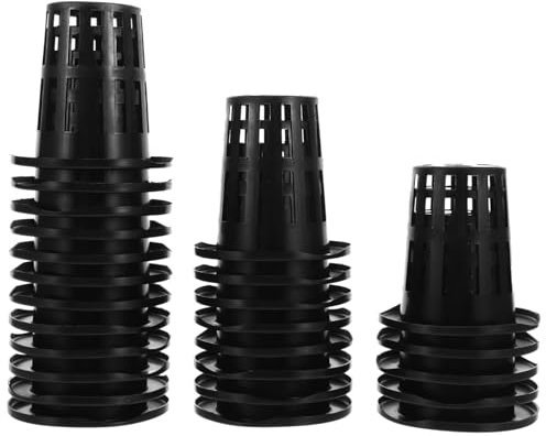 Panier Hydroponique Noir 50 Pcs en Plastique Réutilisable pour Culture