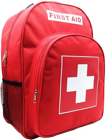 Jipemtra Borsa di emergenza rossa zaino di pronto soccorso vuoto medico di primo soccorso per il primo soccorso, borse traumatologiche per equitazione, ufficio, escursionismo, paramedici, viaggi