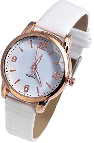 Upplysta klockor för kvinnor kvinnors blå livsklocka high end glas kvarts enastående damklocka digital armbandsur, Vitt, En storlek