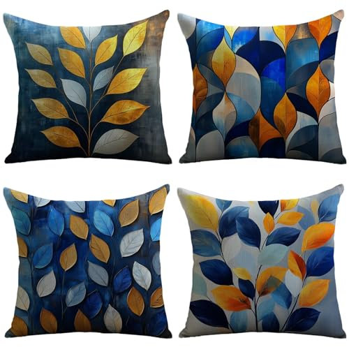 Cuscini Esterno Geometria Federe Cuscini Divano 40x40cm Cuscino Divano Foglia Velluto Copricuscini Decorativi Doppia Faccia Stampa Fodera per Cuscino per Sedia Camera Arredo Esterni Giardino JL-177