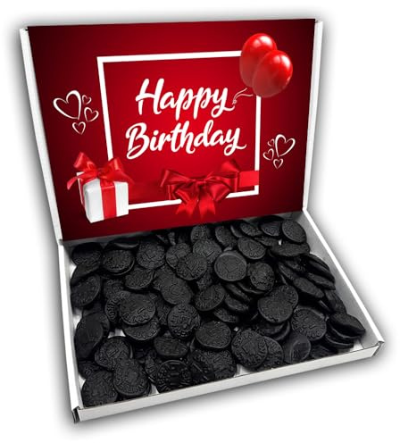 Pontefract Cakes Gift Box Hamper Birthday Present (BIRTHDAY RED)