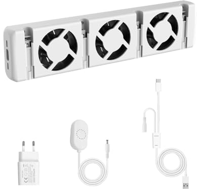 Ventilador Radiador Silencioso, Ventilador Radiador Casa para Radiadores y Suelo Radiante, Turbofans para Radiadores Calefaccion de Energía de Hasta un 22%