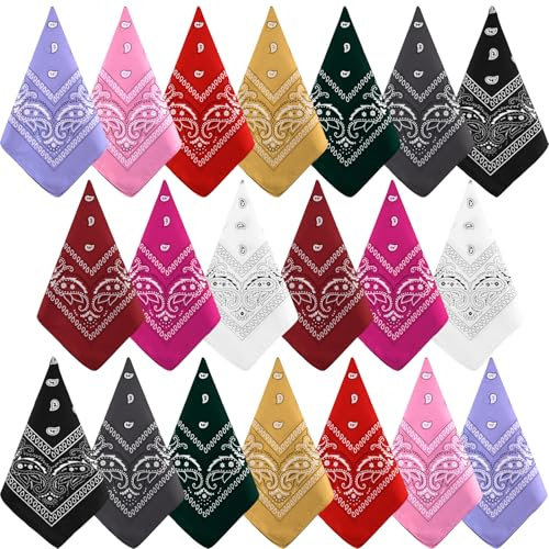 NACHLYNN 10 Stück Bandana Damen Herren,Bandana kopftuch Herren Paisley Muster Headwear Haar Schal Ansatz Handgelenk Kopf Biker kopftücher für damen