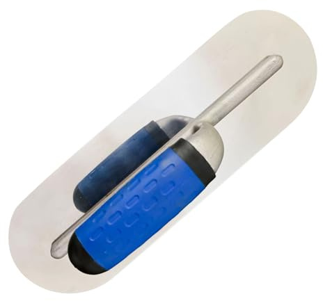 Truelle à bords arrondis en acier inoxydable pour plâtrage lisse, idéal pour les professionnels de maçons et les bricoleurs