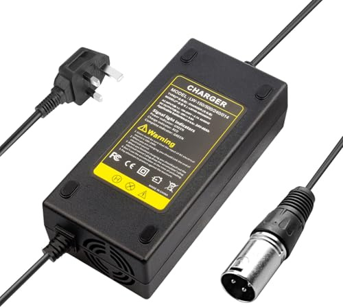 LabTEC 29V 2A 3A 4A 5A Mobility Scooter Battery Charger for 24V Battery, Electric Wheelchair Lithium Battery Charger Go-Go Elite Traveller Power Adapter with 3pin XLR Connector