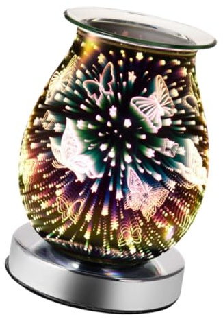 CLISPEED Lampe Aromatique Électrique Réchauffeur D'huile, Chauffe-Cire sans Flamme, Matériau Sûr, pour Salon Et Bureau, Lampe à Parfum Décorative