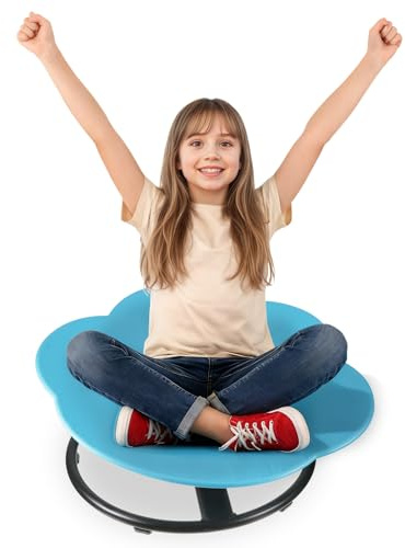 Chaise rotative pour autisme, chaise pivotante bleue pour enfants, coordination physique, équipement sensoriel, améliore la coordination de l'équilibre pour les tout-petits sensoriels pour enfants et