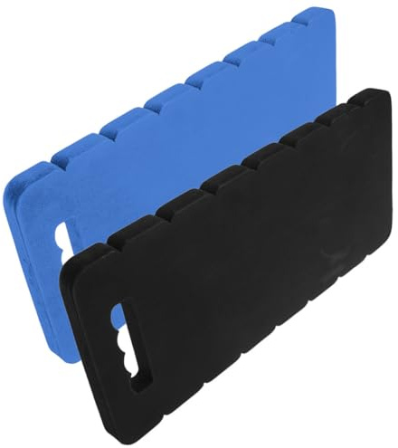 jojofuny Lot de 2 Tapis de Jardinage en EVA Extra Épais Bleu et Noir Coussins de Genoux Légers et Résistants Genouillères Polyvalentes pour Jardinage Yoga et Travaux Ménagers