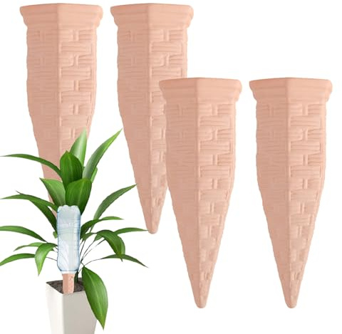 Irrigatori a Spina,4 Pezzi Irrigatore Automatico,Dispositivi Di Auto-Irrigazione Per Piante In Vaso | Per Interni Esterni Piante Da Appartamento Ortaggi Fiori Vasi Giardino Casa Cortile