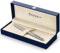 Waterman Hémisphère Füller | Edelstahl mit Chromzierteile | Füllfederhalter mit mittlerer Feder und blauer Tinte | Geschenkbox