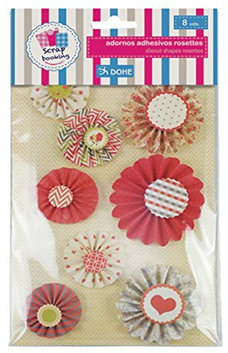DOHE - Pack mit selbstklebenden Deko-Stickern Rosettes Delights