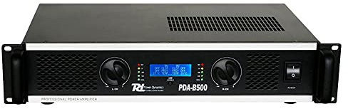 PD PDA-B500 Professional Stereo PA Amplifier - 500W Bridged Mode Power Amp with XLR & TRS Inputs, NL2 Outputs, LCD Display, 2U Rackmountable Design for DJs, Events & Installations | Stereo or bridge operation, quiet cooling, electronic protection and ready for intensive use.