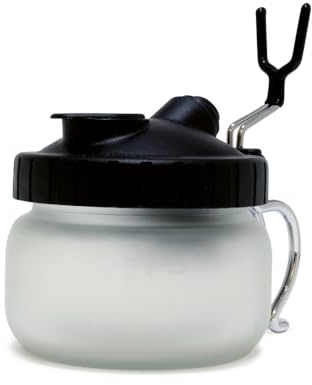 Vallejo Hobby Tools Reinigungstation für Airbrush. Reinigungsset mit Halter und Glasbehälter mit Deckel für Pflege und Wartung des Airbrush. Ideal für präzise Anwendungen.