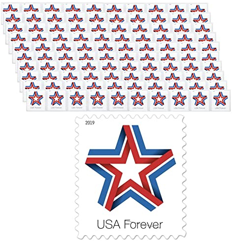Star Ribbon 100 Forever First Class Postage Stamps
