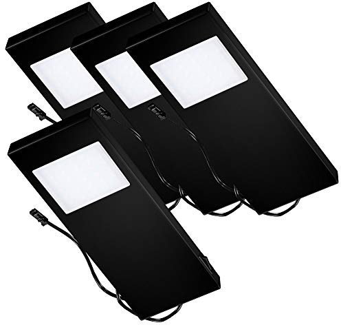 Thebo LED 91 Tadeo 3 in SCHWARZ - SET 4 inkl. Leuchte mit Hauptschalter/Unterbauleuchten/Oberschrankleuchten