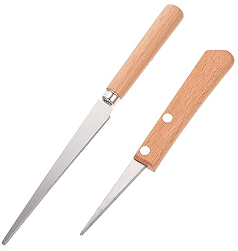 EXCEART Töpferwerkzeuge Schnitzmesser Precision Carving Craft Messer Bastelmesser Ton Holz Keramik Werkzeuge Modellierwerkzeug Skulptur Schnitzwerkzeug für Anfänger Profis Künstler 2 Stück