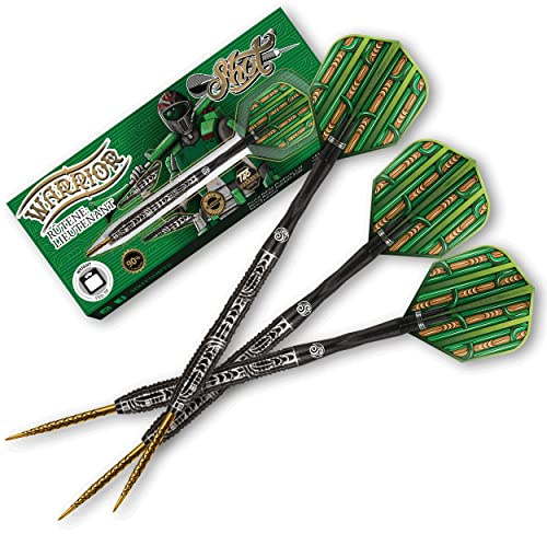 Shot Steel Darts Warrior Rutene 90% Tungsten Steeltip Darts Steeldart Dartpfeile Set mit Schäften und Flights Made in Neuseeland