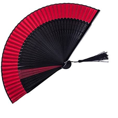 HSLFZD Pratique et pratique, peut être décoré pour de nom 1pcs ventilateur décoratif ventilateur ventilateur décoration murale portable ventilateur noir ornement Éventail fait main (Color : A)