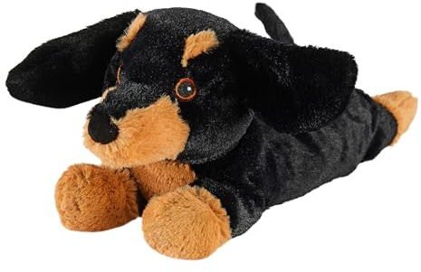 Warmies Peluche Bassotto Borsa di Grano Riscaldabile al Microonde, Peluche Caldo o Freddo per Rilassamento e Sollievo Caldo, Orsetto Ponderato con Profumo di Lavanda Francese