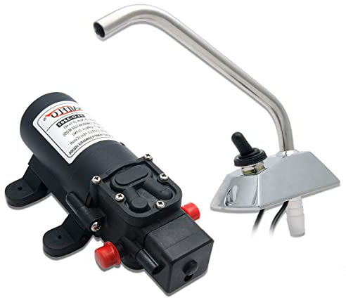 Pompe à eau de rechange pour camping-car, pompe à pression de cuisine auto-amorçante 12 V, remplacement direct à fort débit approuvé pour pompe à eau de camping-car à eau potable