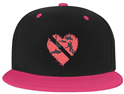 Verstellbare Mütze für Männer und Frauen, Taucher mit Haien, Spritzherz, Unisex, Hip-Hop-Baseballkappe, Trucker-Papa-Hüte