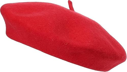 reshmena Baskenmütze für Erwachsene, französischer Stil, Wolle, einfarbig, klassische Farbe, Baskenmütze, Unisex, weich, warm, Outdoor, Vintage-Künstlermütze, Beanie, Unisex-Mütze
