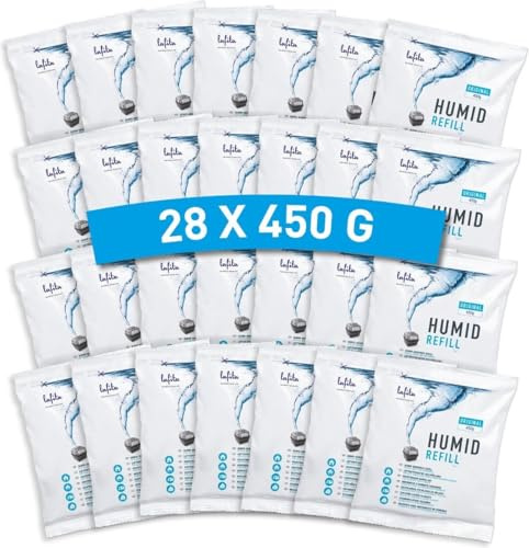 Lafita Recharge absorbeur d'humidité - Lot de 28 - 450 g - Universel - Fabriqué en NL