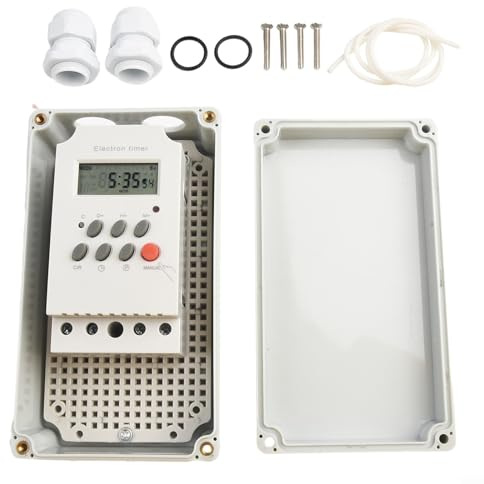 EXTRWORY 1PC Immersion Heater Timer,Programmable Electron Timer Switch,230VAC 30A 99 Cycles Per Day ON OFF Digital Timer Switch With IP65 (A)