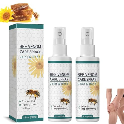 Spray per veleno d'api per verruche, 60 ml, spray contro la verruca, veleno d'api con estratti naturali, trattamento di rimozione dei tasti, spray per il dolore delle api per la terapia articolare e