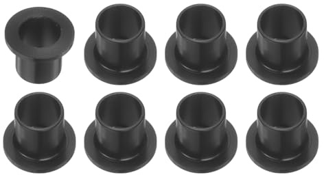 sourcing map 8pcs Flanged Sleeve Bearings Plastic Bushings 6mm Bore x 7mm OD x 8mm Length Black POM Bushings